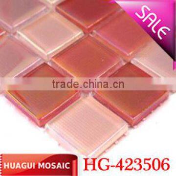 Glass brick wall decoration church iridescent glass mosaic tile