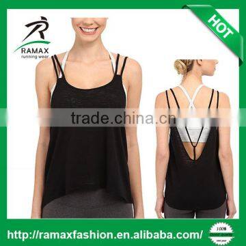 Ramax Custom Women Yoga Fitness Tank Top With Multi Strap Design