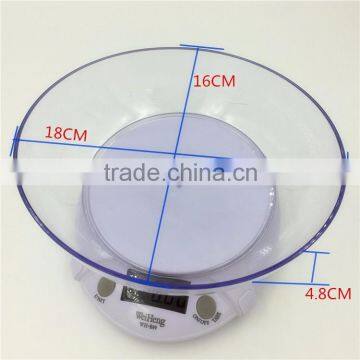 bowl type smart design digital kitchen scale electronic balance