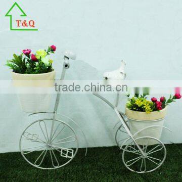 Tricycle With Patio Backyard Outdoor Metal Decor Plant Pots Wholesale