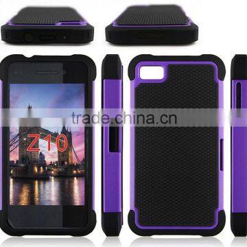 Anti-scratch Case Silicone+PC Football Texture Bumper Case for Blackberry Z10