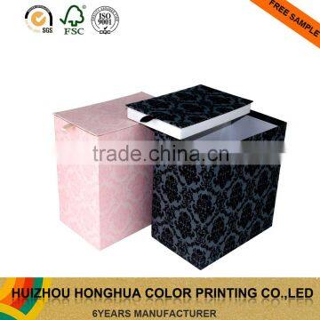 Decorative folding cardboard cuff link box packaging fabric storage boxes