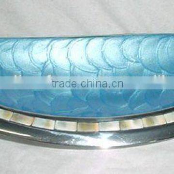 Aluminium Oval Dish with MOP & Enamel