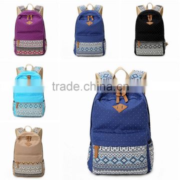 Women Girl Canvas Shoulder School Bag Handbag Bookbag Backpack Travel Rucksack