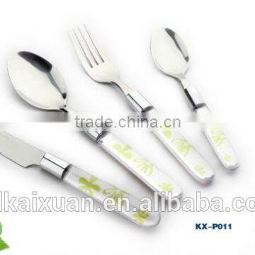 Hot Sale Cheap Stainless Steel Plastic Handle Cutlery Set