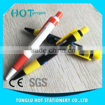 China low price products solid color clip and plunger 2016 New product windows pen