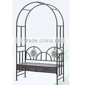 Outdoor garden rattan furniture [bench leisure mosaic furniture]