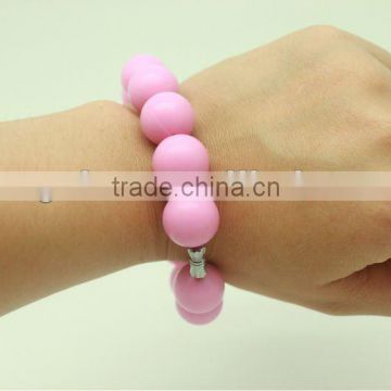 hot selling teether chewing silicone bead bracelet