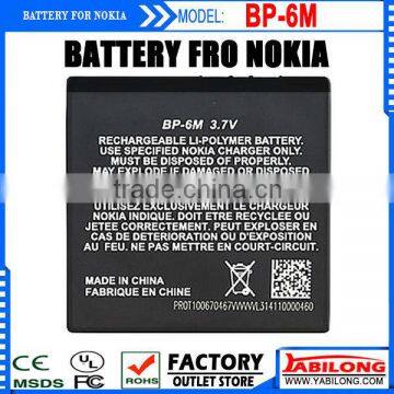 Free Shipping China supplier BP-6M Mobile Phone Battery for Nokia N73 N77 N93 N93S 3250 6151 6233 6234 6280 6288 Phone Battery