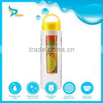 Bpa Free New Product 2016 Portable Fruit Infuser Plastic Water Bottle