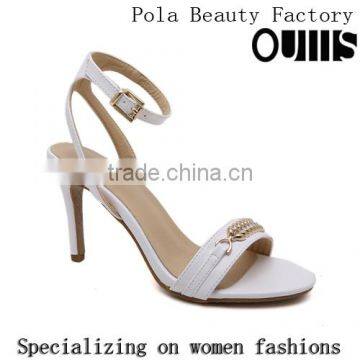 White Sandals Newest Designs High Quality Shoes 2016 PL1696 photo-5