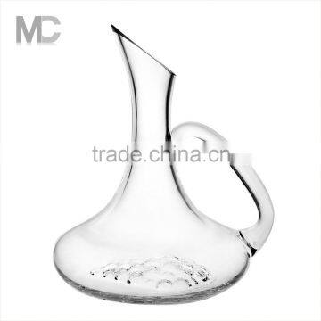 Wholesale colored glass wine decanter with handle