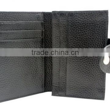 China fabric leather rfid protected wallet credit card holder with button