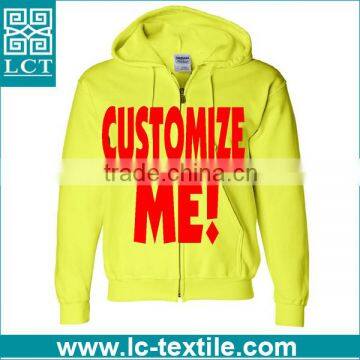 2016 no minimum promotional customized zip up cotton Hoodies LCTH-001