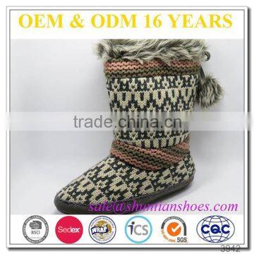 long cashmere knitted women boots