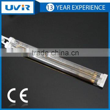 UVIR Best selling quartz twin tube IR heater with high quality gold reflector