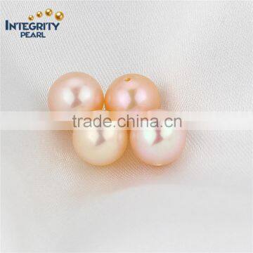 Freshwater pearl jewelry loose pearl decoration round shape peach 7-7.5mm loose pearls aaa freshwater