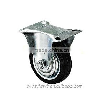 3-10 Inch Industrial Rubber Caster Wheel With Fixed