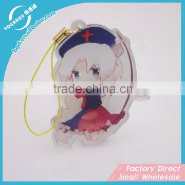 Professional custom acrylic keychain/plastic keychain for girls