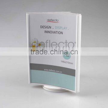 3 Sides Rotating Sign Holder-A5 / menu holder white