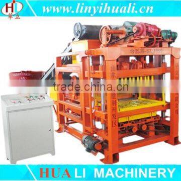 QT4-23 Automatic Interlocking Brick Making Machine Price With PLC Control Cabinet photo-2