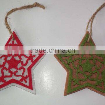 Christmas Felt stars/deer/tree Hanging decoration xmas tree ornament gifts in red and white