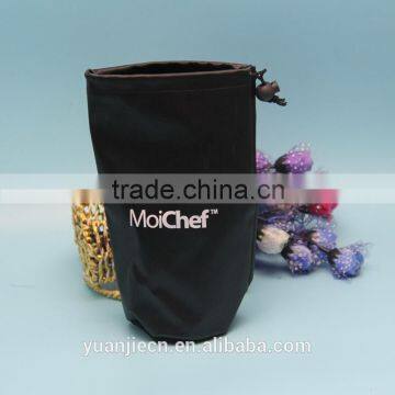 Recyclable Custom Printed Waterproof Drawstring Wine Bag With Cord