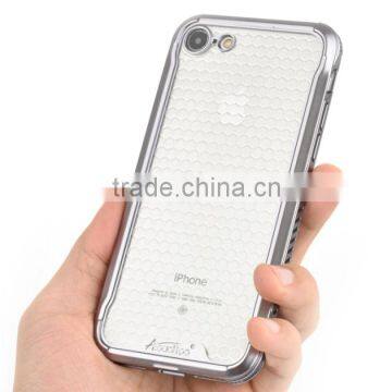 China Manufacturer Custom Printed Silver Metal Armor Back Cover Anti-gravity Phone Case for Iphone 7 plus