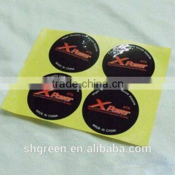 Waterpoof self-adhesive sticker