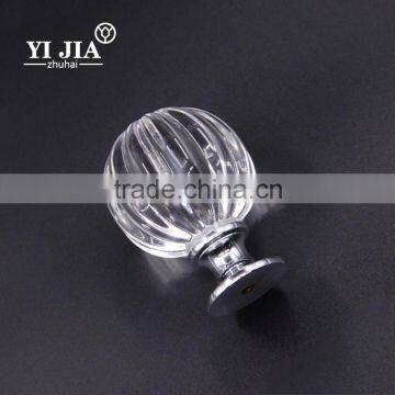 Brass Clear Chrome Plate Pumpkin Shape Glass Pulls and Knobs photo-4