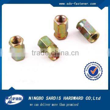 Alibaba for building Carbon Steel yellow / zinc plated/In black hex flange nut