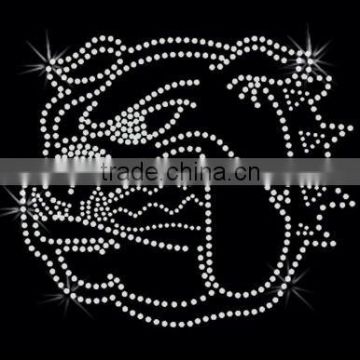 beautiful hot fix bulldog rhinestone transfer