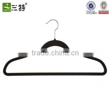 Velvet Flocked Pant Hanger With Clips photo-2