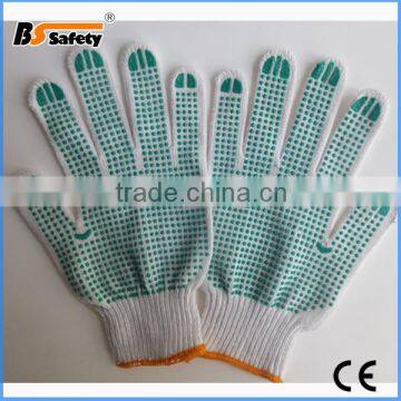 BSSAFETY Cheap Work Pvc Dotted Cotton Hand Gloves photo-2