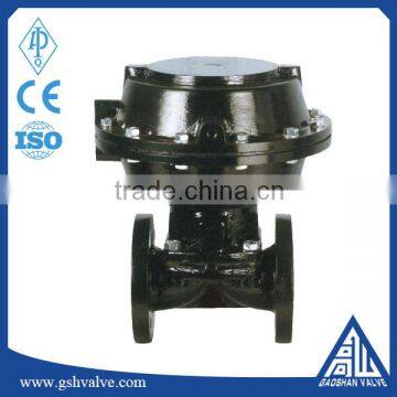Straight through pneumatic diaphragm valve