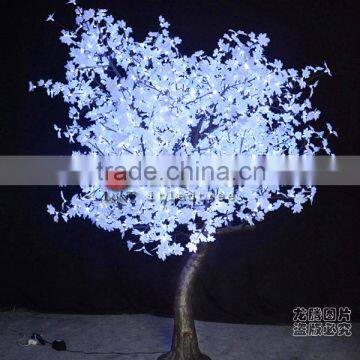 Resin trunk white maple leaf outdoor led tree lights