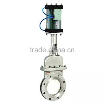 wafer type pneumatic on-off knife gate valve ss316 4''