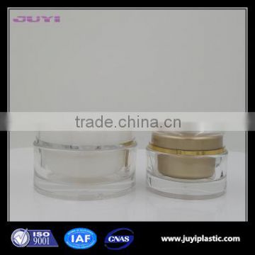 15g 30g 50g 100g 150g 200g Transparent Cosmetic Container Acrylic Face Cream Jar/Plastic Gold Cosmetic Cream Jar