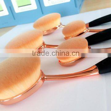 2017 Hot Sale 10pcs Cosmetic Brush Foundation Oval Makeup Brush Set photo-5