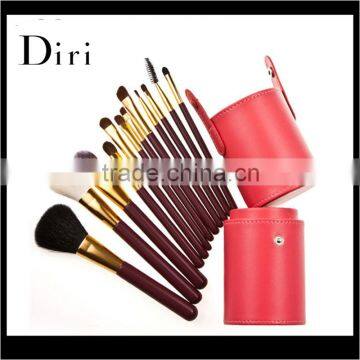 Wholesale make up brush set gold wood handle brush kit for makeup travel sets brush