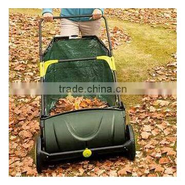 outdoor garden backyard lawn maintenance hand sweeper with basket