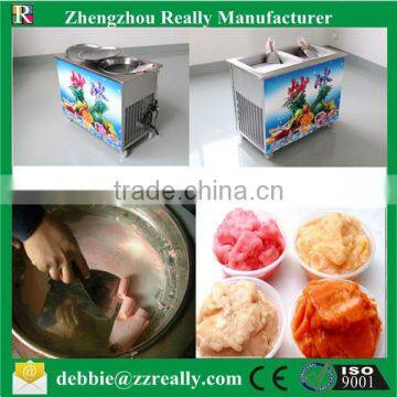 Single flat pan ice cream machine frozen rolling ice cream machine with CE approved