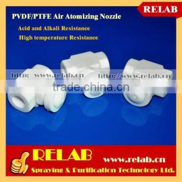 RELAB High Quality PVDF PTFE Acid and Alkali Resistance Plastic Atomizing Nozzle