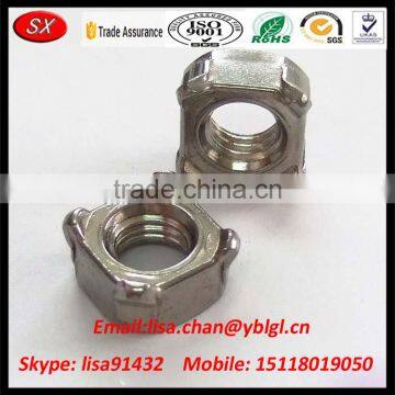 Custom Made Steel Square Weld Nut With ISO Sstandards