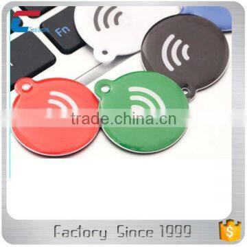 rfid nfc pet NTAG 216 tag label with QR code round 25-30mm in low price