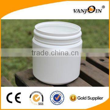 500ML HDPE White Round Clear Plastic Jar for Cosmetics Care Storage