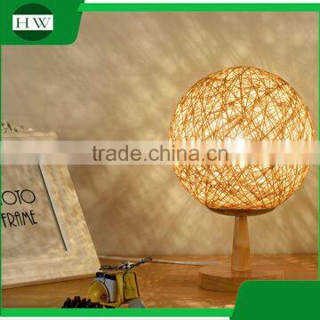Wooden Decorative Garden Cane Twine Eye Protection Usb Rechargeable Dimmable Led Study Reading Desk Table Night Light Lamp photo-4