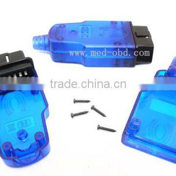 Assembled BLue OBD2 Connector J1962 Male Plug With Enclosure and Cable Relief photo-3
