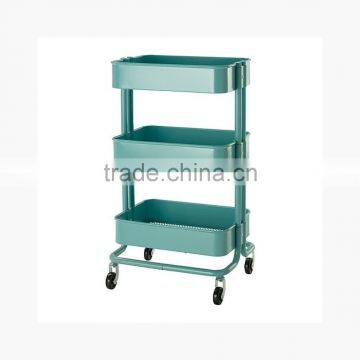 Home Kitchen Bedroom Turquoise Storage Utility Cart