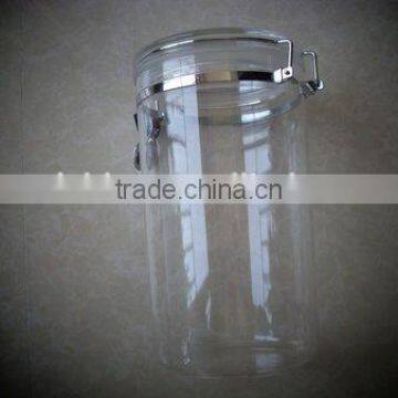 high quality food grade BPA free acrylic plastic jar/acrylic plastic canister/acrylic airtight canister/PMMA airtight canister